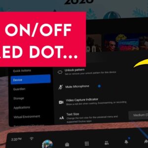 How To Turn On or Off Red Dot Oculus Quest 2
